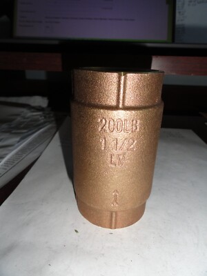 LV HD 1-1/2'' Brass Female threaded IPS In Line Check Valve SAME DAY FRE PRIORITY