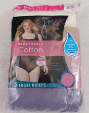 Just My Size Hanes 5 High Briefs Size 10 18/20 New Sealed 100 Cotton 1615C5