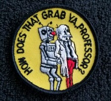 Vintage 70s How's that GRAB you robot vest jacket biker funny Patch sew on
