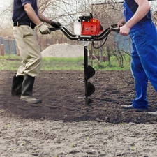 3HP 63cc EPA Gas Earth 2 Man Post Hole Digger Machine 7500rpm + 8" Auger Bit US