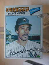 1977 Topps Baseball Card   #332 Elliott Maddox      (94167)