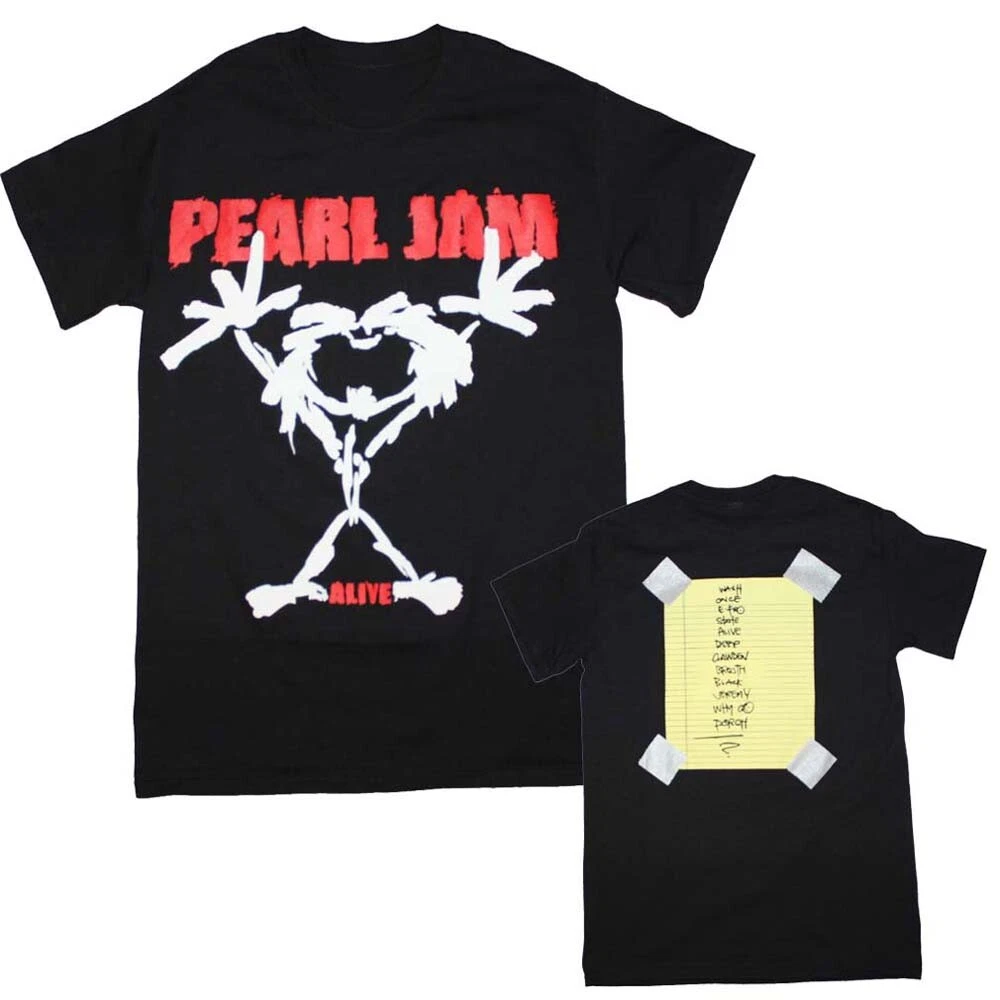 New Pearl Jam Stickman Alive Album Lightweight Grunge Band T-Shirt