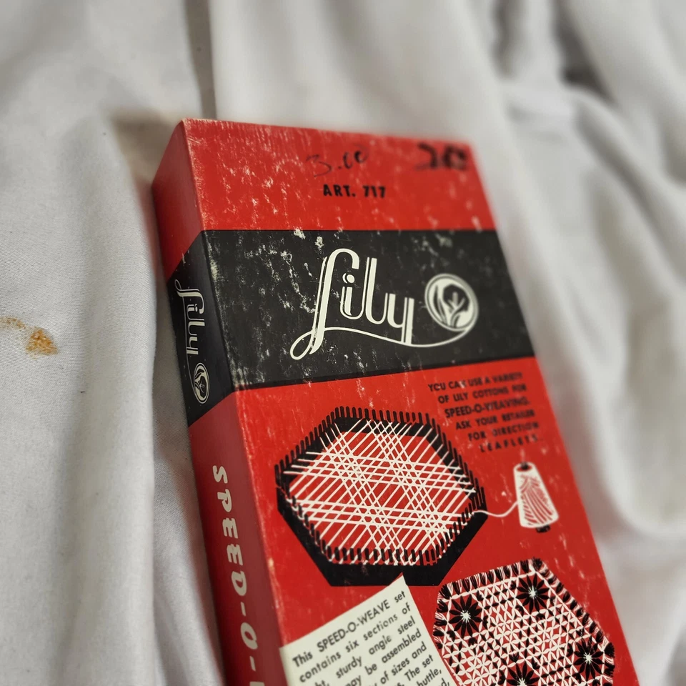 Kit de telar de metal ajustable vintage Lily Speed-O-Weave kit artesanal Foto 2 de 4