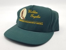 VTG NRA National Rifle Association of America GOLDEN EAGLES Green Snapback Hat