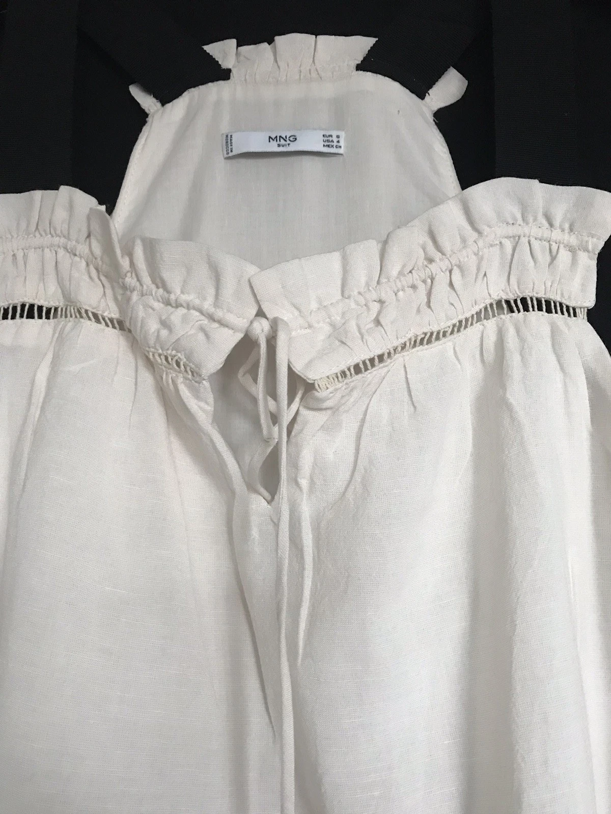 OFF WHITE Abito donna Mangoe a strati bianco sporco taglia small
