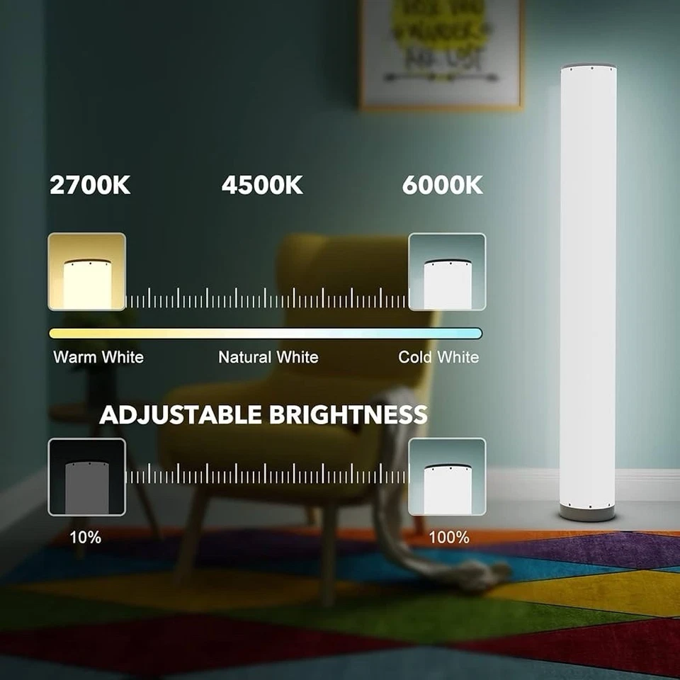 2-Pack Corner Floor Lamp,Lamps for Living Room with Smart App and Remote Control - Image 4 of 4