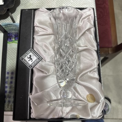Edinburgh Kristall Vase 20 cm hoch handgeschliffenes Glas klar schottisch