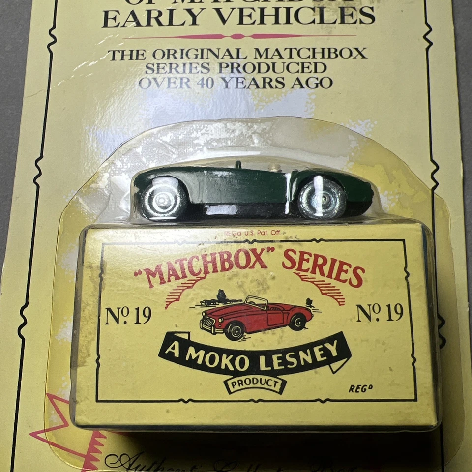 Matchbox Serie Nº 19 Verde MG MGA Die Cast Car Foto 2 de 4