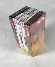 Blank VHS VCR Tapes TDK , JVC, RCA Lot of 4 Sealed New Old Stock 6 Hours