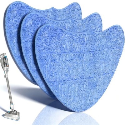 3 Stück Mikrofaser Dampfmopp Ersatz Pads - kompatibel mit Vax Large, blau 