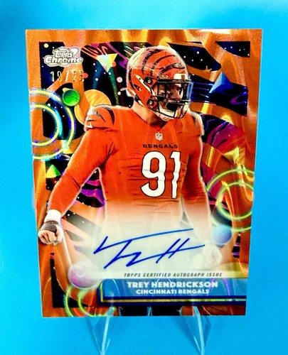 2025 Topps Cosmic Chrome - Autographs Trey Hendrickson #CCA-TH Orange...