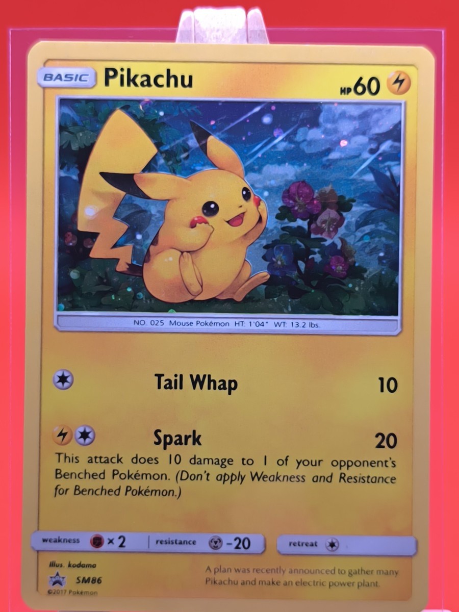 Pikachu SM86 Sun & Moon Ultra Rare Holo Black Star Promo Pokemon Card | eBay
