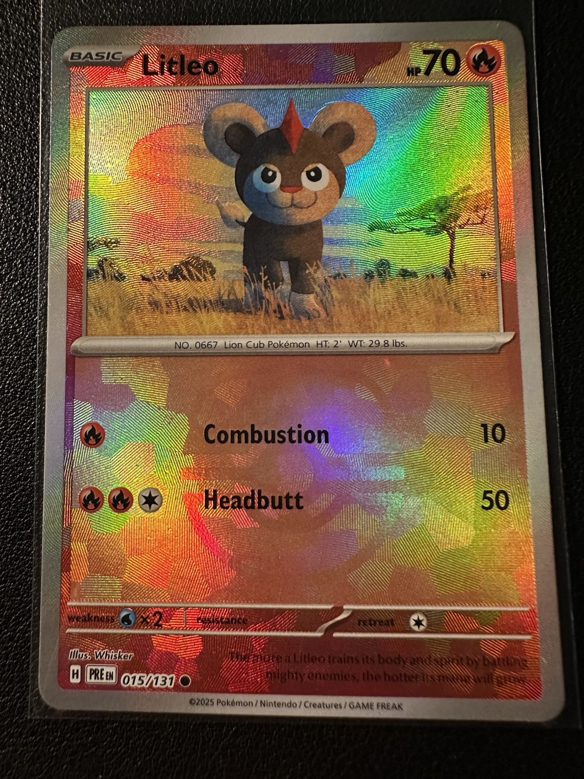 Pokémon TCG - Litleo 15/131 (Master Ball Pattern) SV: Prismatic Evolutions NM