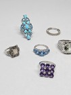 Lot of 8 Vintage Some Gemstone Some Designer Rings Seven 925 — photo 8