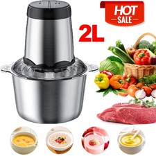 2L Electric Meat Grinder Food Processor Fruits Blender Veg Chopper Sausage Maker