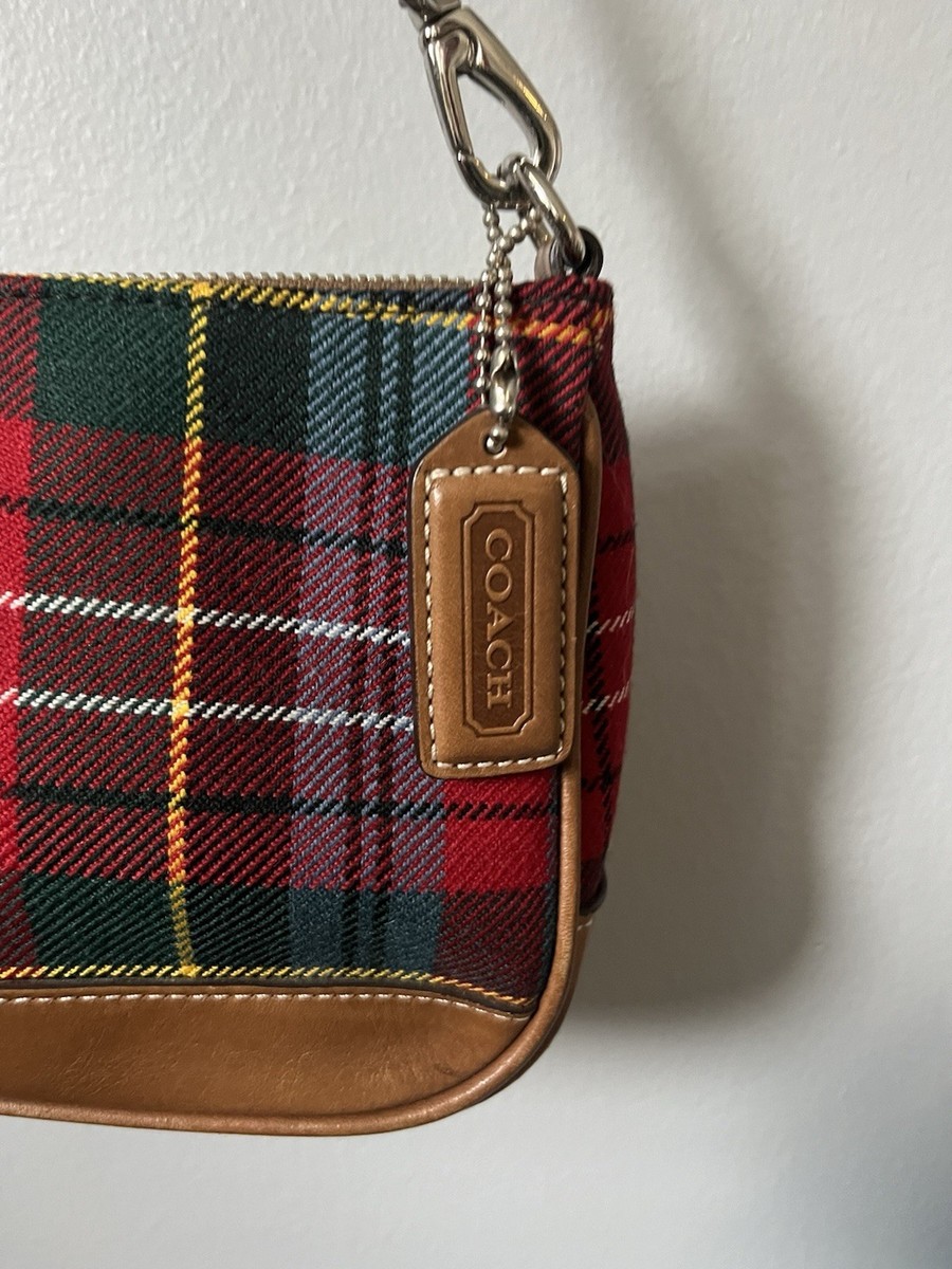 Coach Plaid Demi Mini Shoulder Bag 8935 Wool Tartan Vintage Y2K