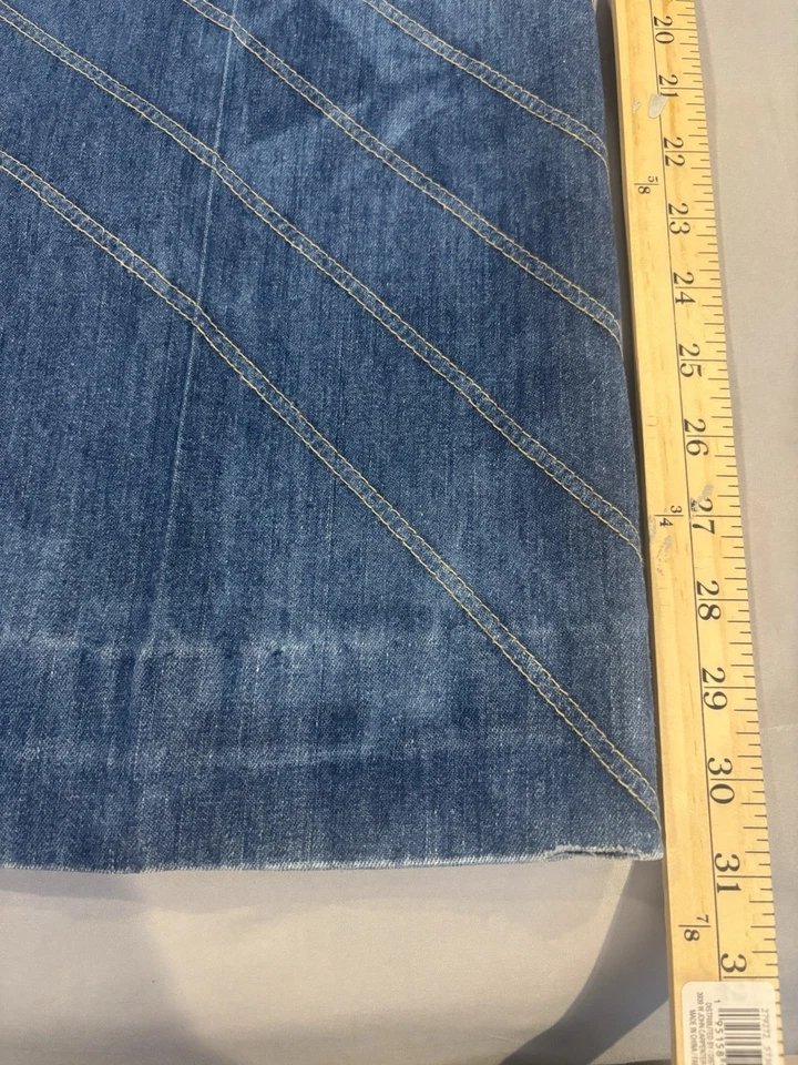 Pantalones de mezclilla Wrangler Flare Bell Bottom de colección años 70 para mujer 28x31 bordados hippie scovil Foto 3 de 4