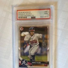 2018 Bowman Prospects Ronald Acuna Jr. #BP1 Rookie Atlanta Braves PSA 9
