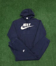Nike NSW Club Fleece Sweatsuit Mens Size Medium Tracksuit Set All Blue EE70
