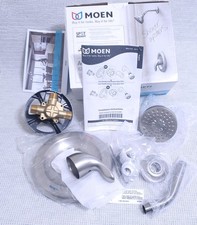 MOEN ADLER SHOWER KIT"2."GPM BRUSHED STAINLESS HEAD/LEVER/VALVE OPEN BOX READ