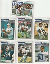 DALLAS COWBOYS 1987 TOPPS FOOTBALL TEAM SET (12) SET BREAK NM OR BETTER