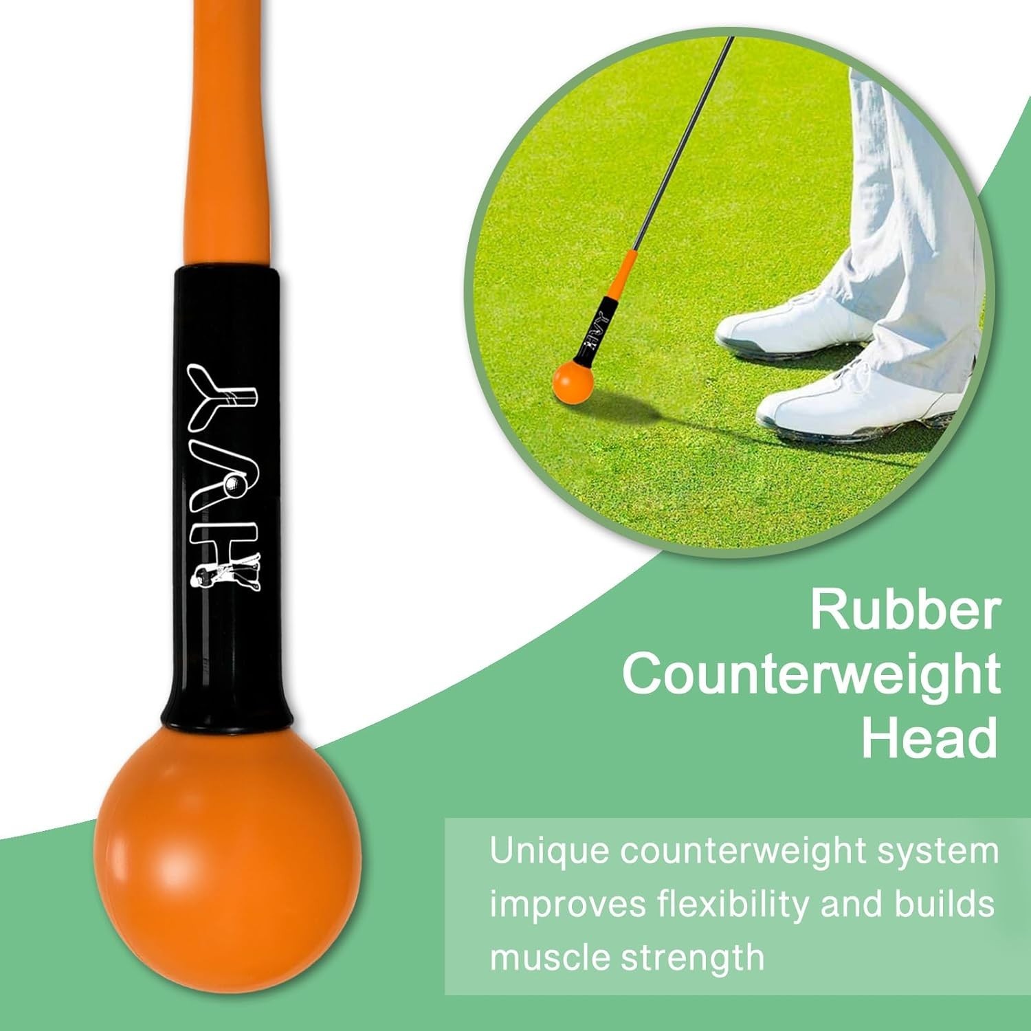 Portable Golf Training Aid – Improve Swing Balance and Tempo with 40-Inch Stick thumbnail 5