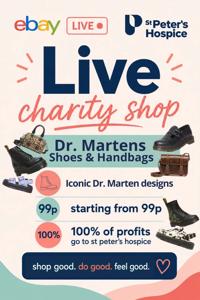 Dr. Martens eBay Live Charity Shop Starting from 99p
