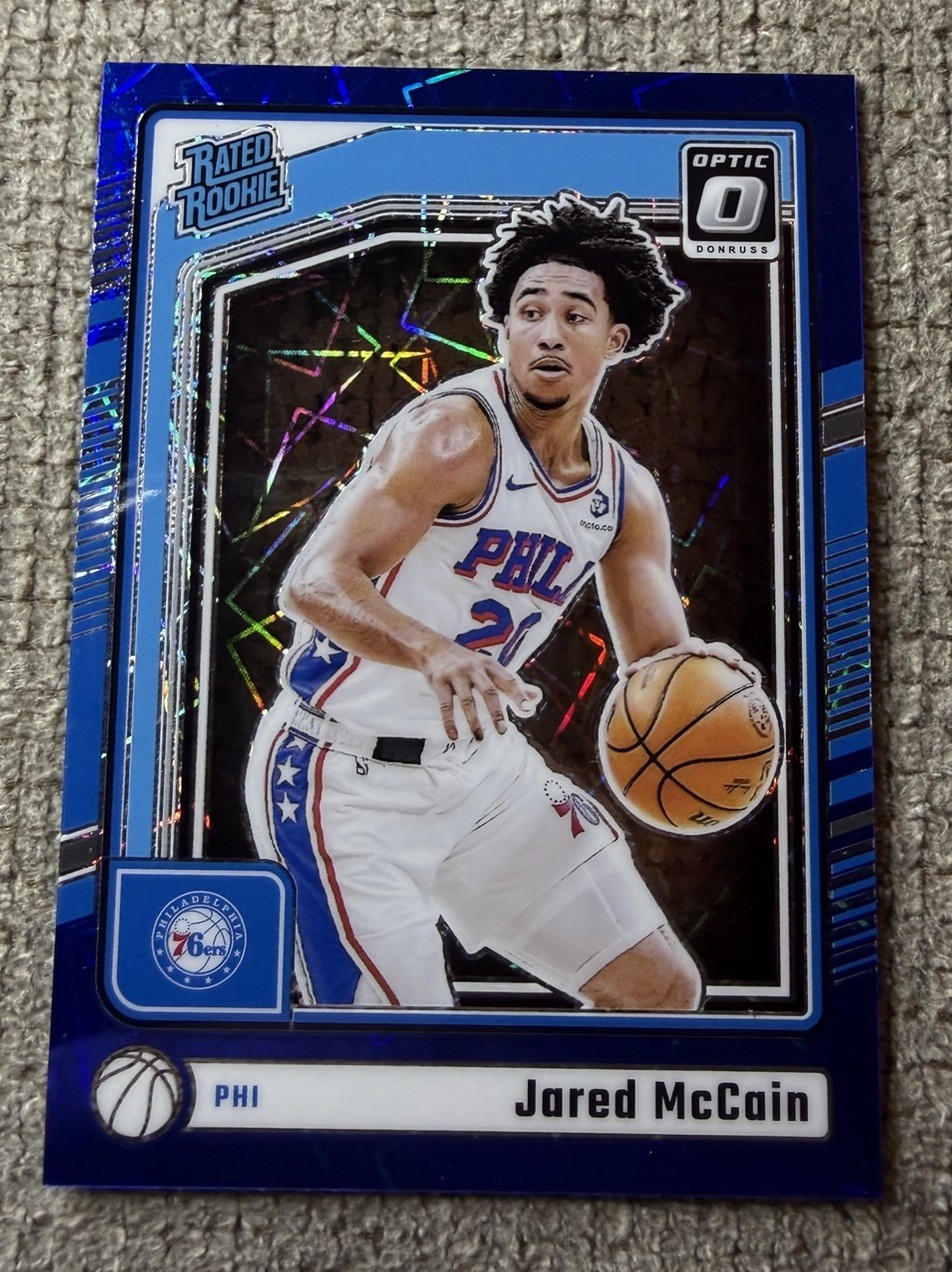 2024-25 Donruss Optic #270 Jared McCain Blue Velocity