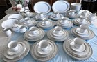 Elegantly Stunning  Noritake Majestic Platinum Pattern 4291 Huge Dinnerware Set!