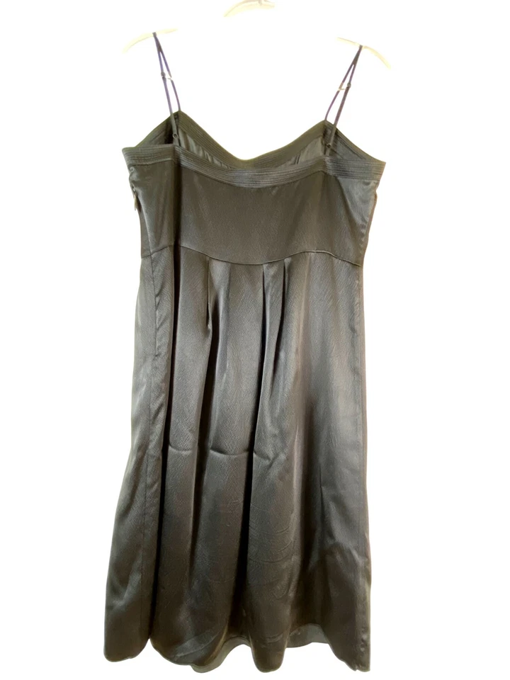 Vestido de Cóctel De Colección Y2K Satén Juicy Couture 100% Seda Talla 12 Clásico LBD Gótico Foto 2 de 4