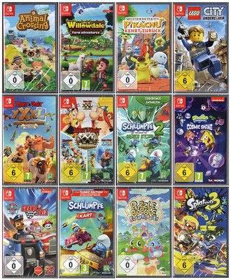 Nintendo Switch Spiele Auswahl*z.B. Lego*Asterix*Schlümpfe*SpongeBob*Pikachu*NEU