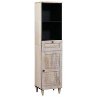 Badezimmerschrank Mit Regal Weiß 38 X 33 X 160 Cm Holzwerkstoff