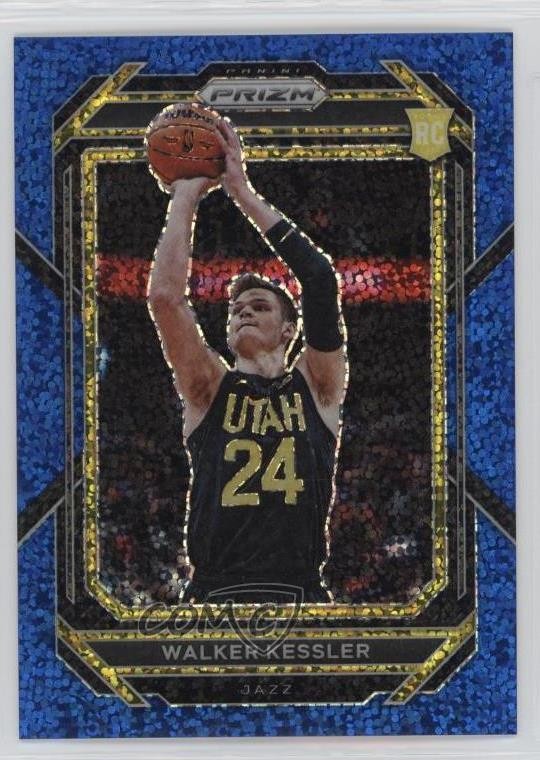 2022-23 Panini Prizm Blue Sparkle Prizm /144 Walker Kessler #234 1cx3
