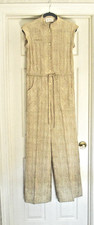 Vintage 70's Kimberly Linen Blend jumpsuit size 10