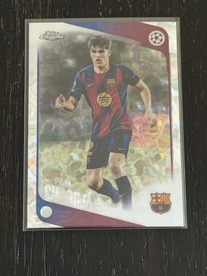 2025-26 Topps Chrome UEFA Pau Cubarsí Gold Lava FDI /11 Barcelona SSP 09/11