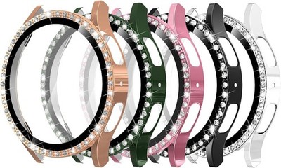 5-Pack Bling Screen Protector Case for Samsung Galaxy Watch 7 44mm Full Protecti