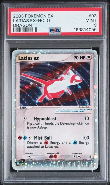 2003 POKEMON EX DRAGON #93 LATIAS EX-HOLO PSA 9