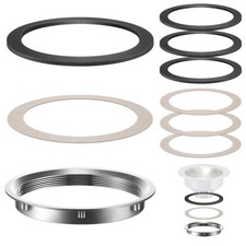 9 Pack Sink Strainer Nut and Washer Set With 1 Metal 4 Rubber Washers and