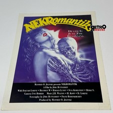 Nekromantik 1988 VHS Promo AD Slick Flyer 8.5x11” DS Horror Movie Slasher