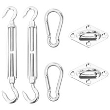 WALPLUS 6 Piece Sunshade Sail Mounting Kit Stainless Steel Hardware