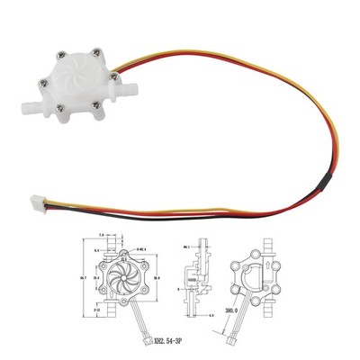 0,15-1,5L/min Messbereich Durchflussmesser Hall Effekt Sensor Wasserdurchflussse