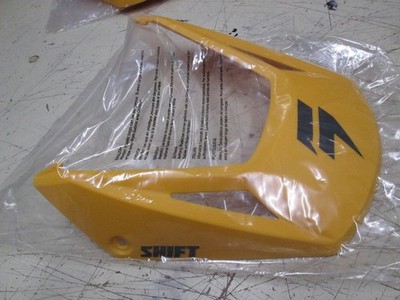 SHIFT HELMET REPLACEMENT VISOR PEAK - SIZE XL-2XL / WHITE LABEL - MATTE YELLOW