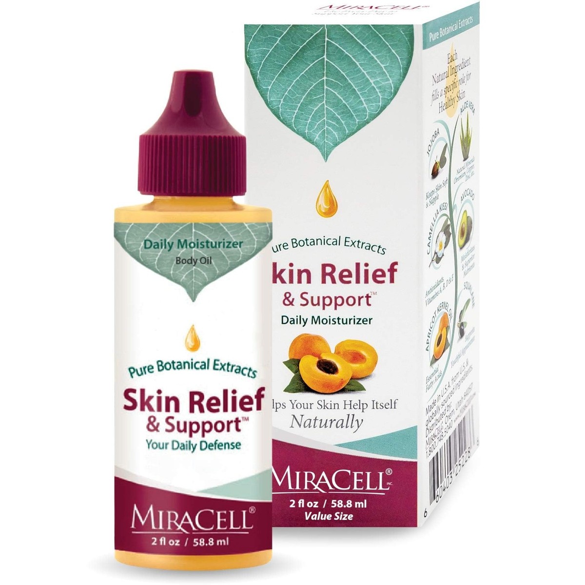 Miracell Skin Relief And Support, Apricot Kernel Oil, Coconut Oil