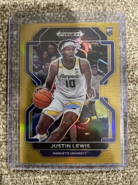 2022-23 Justin Lewis RC Gold Prizm Draft 8/10 - Rookie!