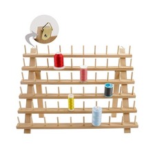 New brothread 60 Spools Wooden Thread Rack/Thread Holder Organizer with Hangi...