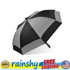 Double Canopy Automatic Open Golf Rain Umbrella Windproof Potable Lightweight US