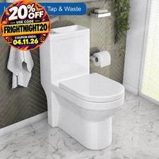 2 in 1 Close Coupled Toilet With Sink On Top Combo Space Saving Cloakroom Unit
