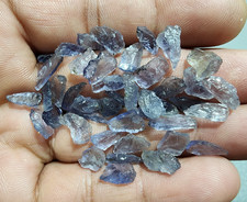 Ultimate Superb Blue Iolite Raw 42 Pcs Lot Size 9-13 MM Crystal Loose Gemstone