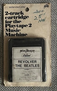 BEATLES REVOLVER PLAYTAPE SEALED ON BACKING CARD
