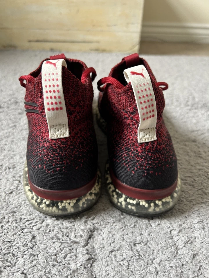 Scarpe da ginnastica PUMA uomo Evo Knit Jamming taglia UK 8 US 9 rosse come calza - Immagine 4 di 4